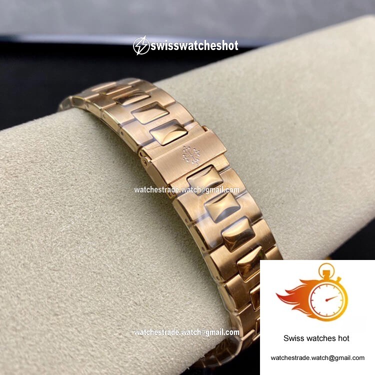 Patek Philippe Nautilus PPF Factory Rose Gold White Dial 9