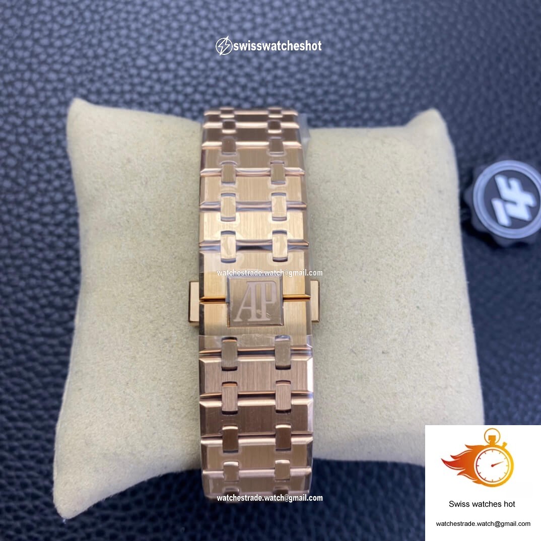 Audemars Piguet Royal Oak 15500 ZF Factory Rose Gold Version White Dial 9
