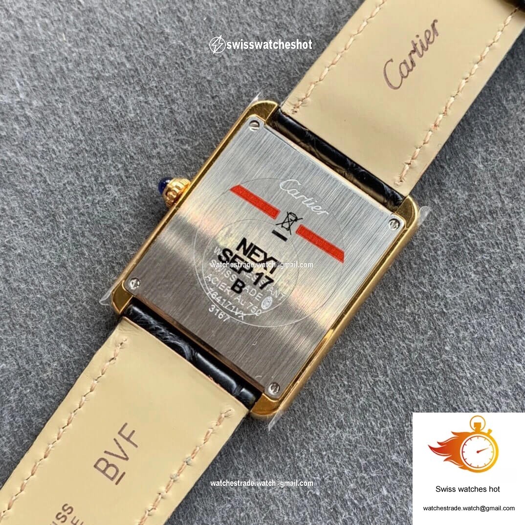 Cartier Tank K11 Factory V2 Yellow Gold White Dial 9