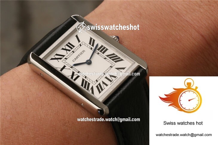 Cartier Tank WSTA0028 K11 Factory White Dial 9