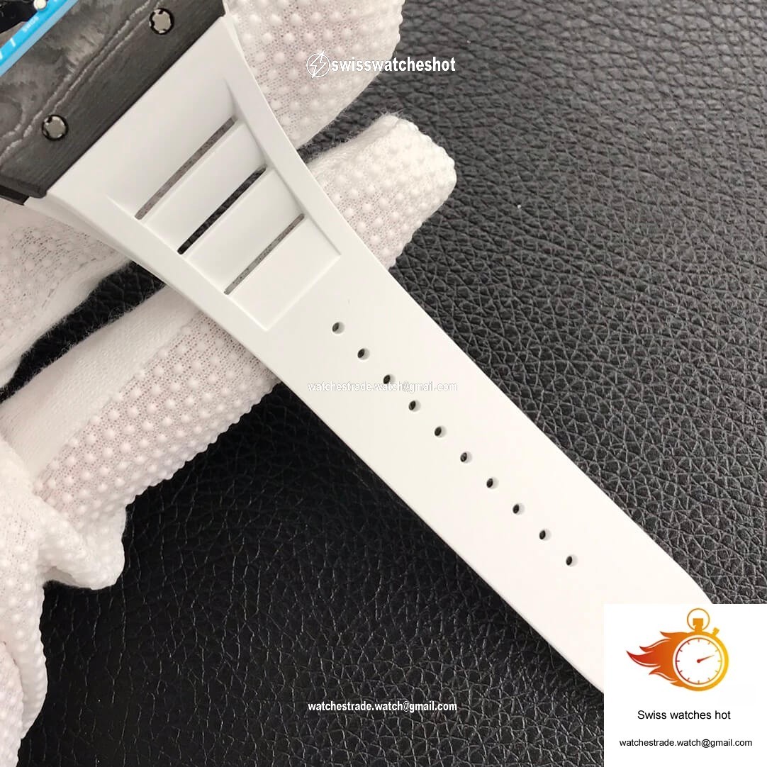 Richard Mille RM055 ZF Factory White Rubber Strap 9
