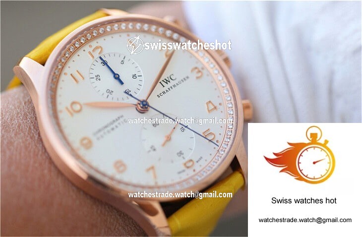 IWC Portuguese ZF Factory Yellow Cowhide Strap 9