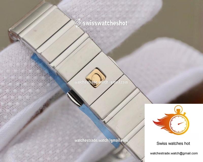 Omega Constellation Quartz Ladies 27mm TW Factory White Gold Diamond Dial 9