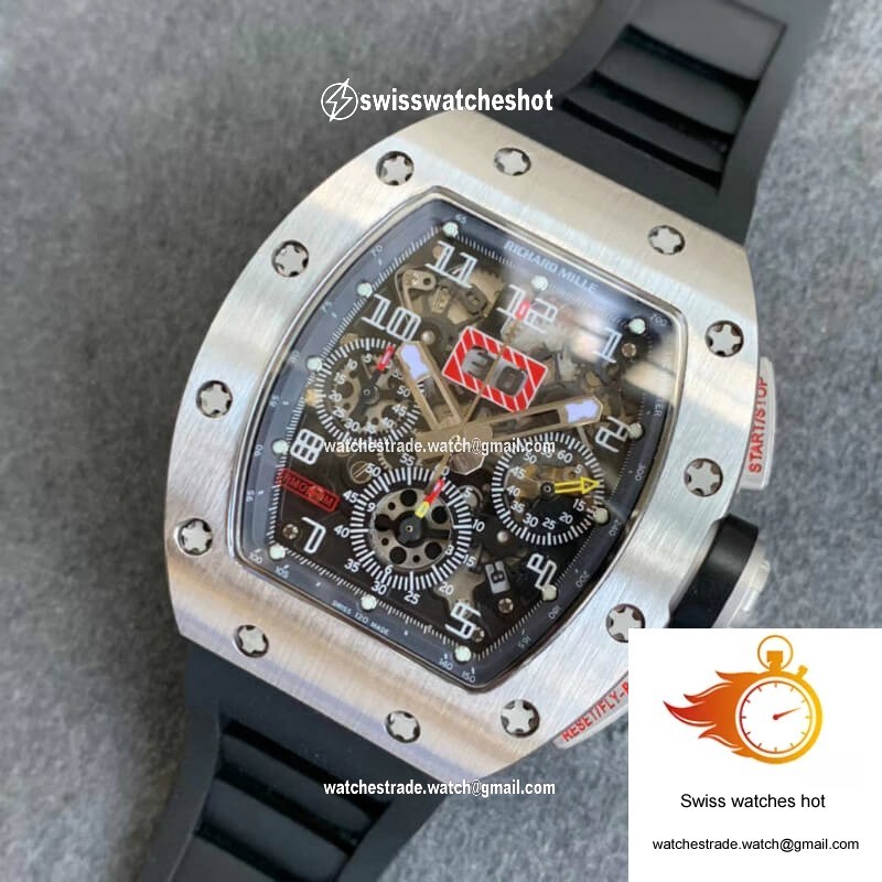 Richard Mille RM011 KV Factory Black Rubber Strap 9