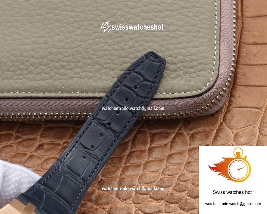 Audemars Piguet Royal Oak 15400 OM Factory Blue Dial Leather Strap 9