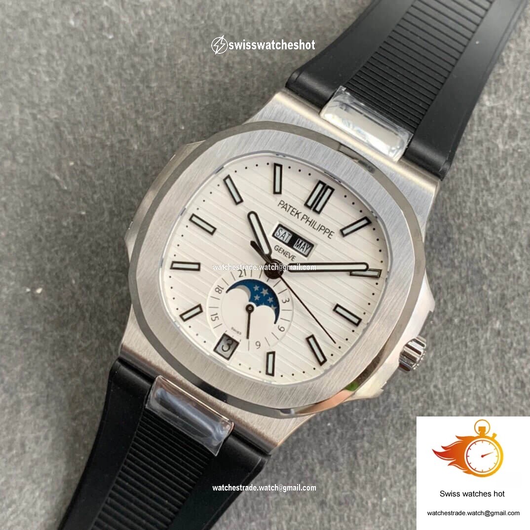 Patek Philippe Nautilus 5726 Moonphase GR Factory V2 White Dial 9
