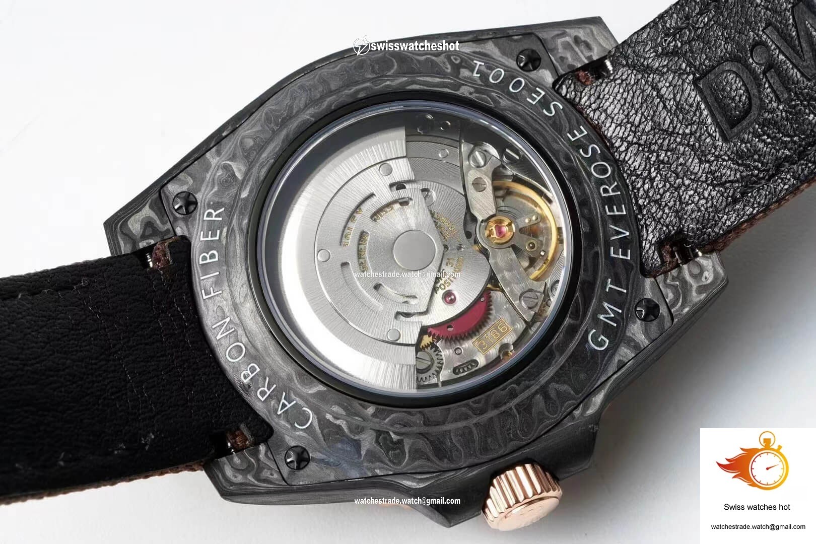 Rolex GMT-MASTER II Diw Carbon Fiber Brown Fabric Strap 9