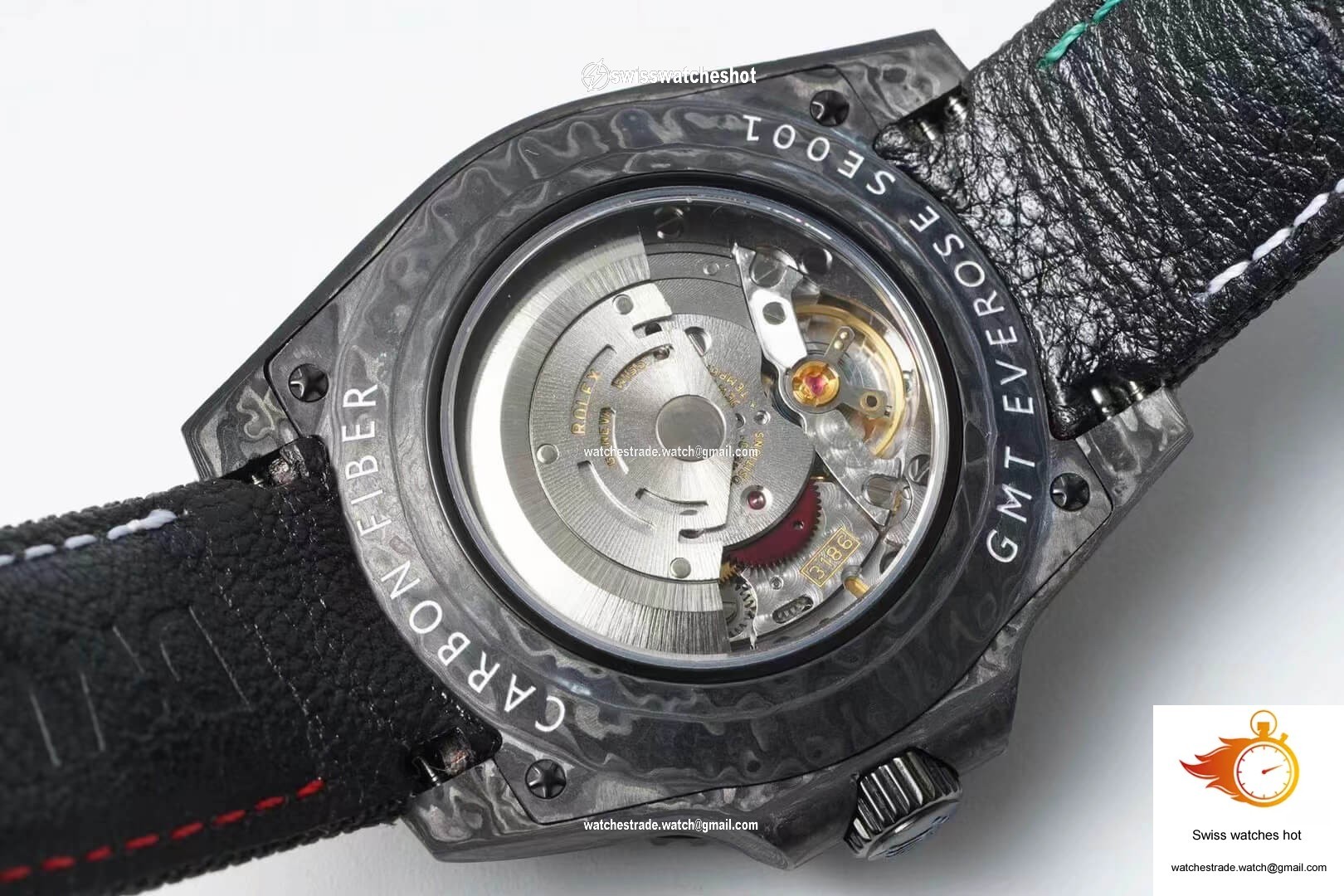 Rolex GMT-MASTER II Diw Carbon Fiber Color Dial Black Fabric Strap 9