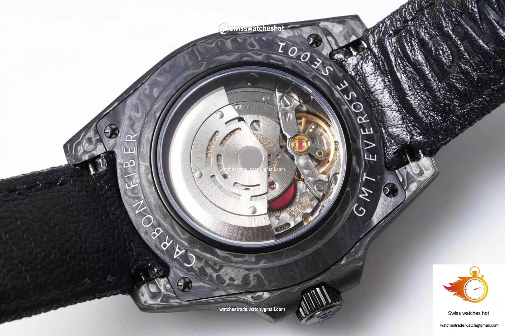Rolex GMT-MASTER II Diw Carbon Fiber Black Fabric Strap 9