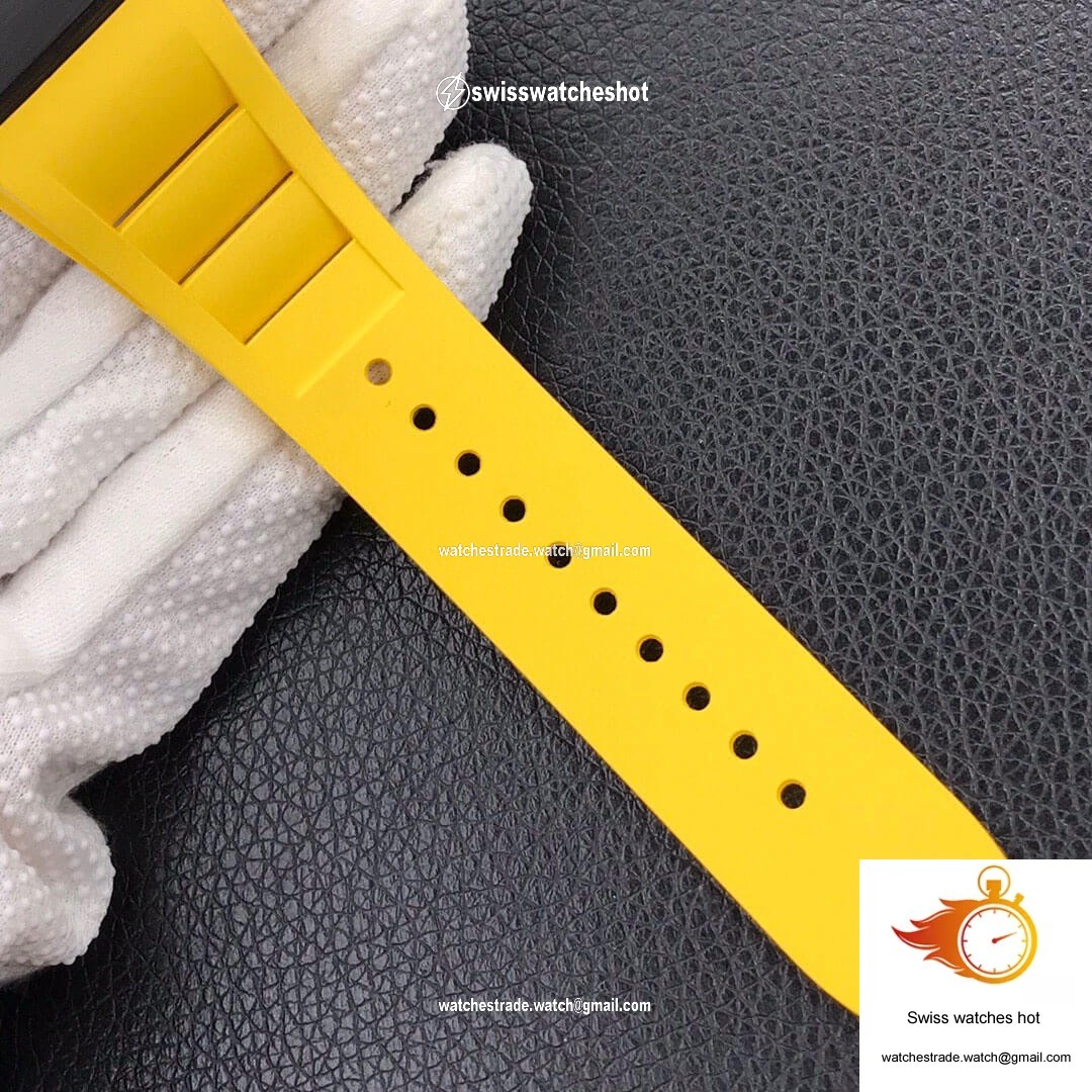 Richard Mille RM-011 KV Factory Forged Carbon Yellow Strap 9