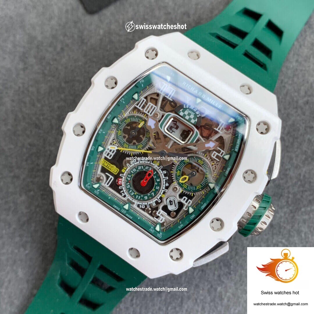 Richard Mille RM011-03 KV Factory White Ceramic Skeleton Dial 9
