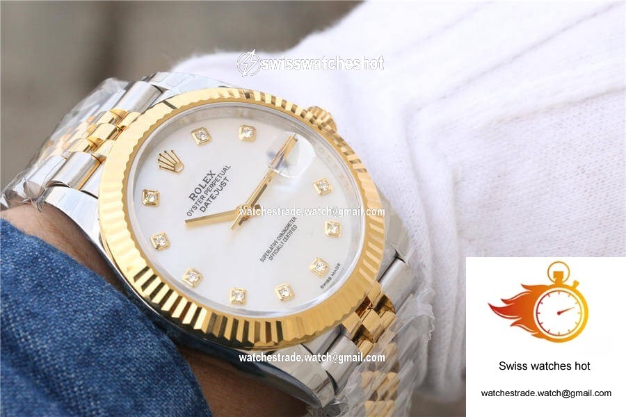 Rolex Datejust M126333-0018 EW Factory Yellow Gold White Dial 9