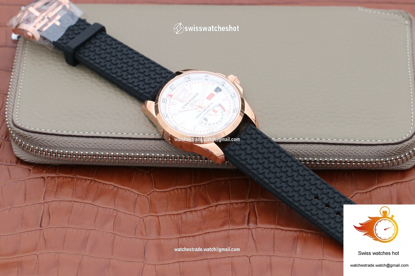 Chopard Classic Racing Mille Miglia 161272-5001 V6 Factory White Dial Rose Gold 9