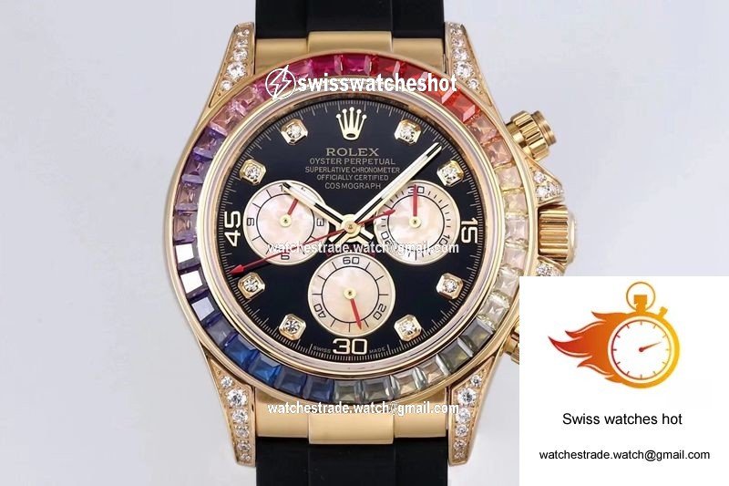 Rolex Daytona 116598RBOW BL Factory Yellow Gold 9