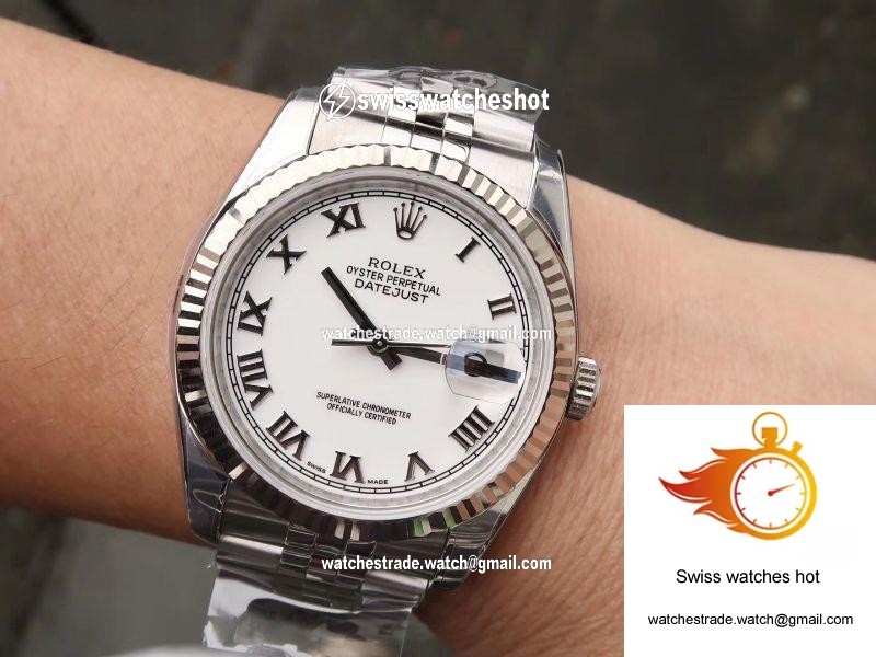 Rolex Datejust 116234 36mm AR Factory White Dial With Roman Time Scale 9