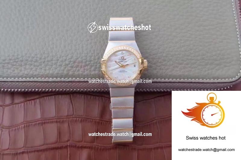 Omega Constellation Double Eagle Lady White Mother-Of-Pearl Dial 27MM 3S Factory 9