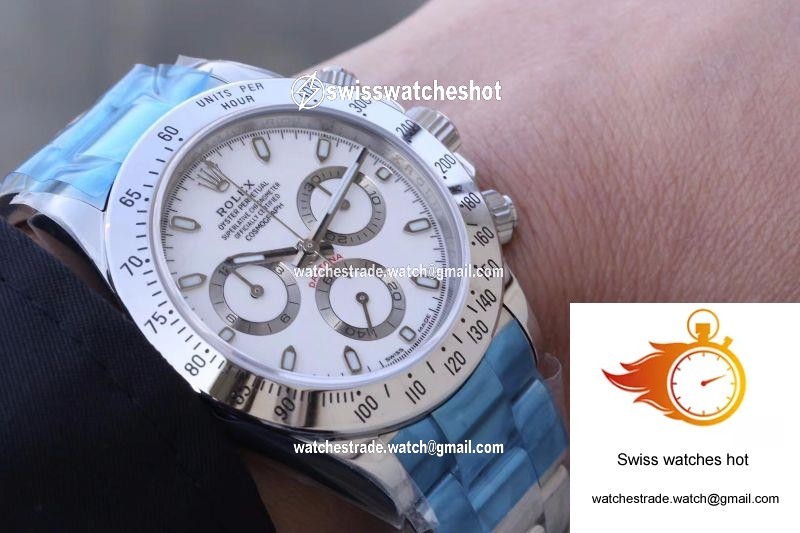Rolex Daytona Cosmograph 116520 Noob Factory White Dial 9