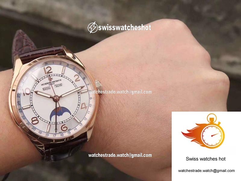 Vacheron Constantin FiftySix Day-Date 4000E/000R/B438 18K Rose Gold White Dial 9