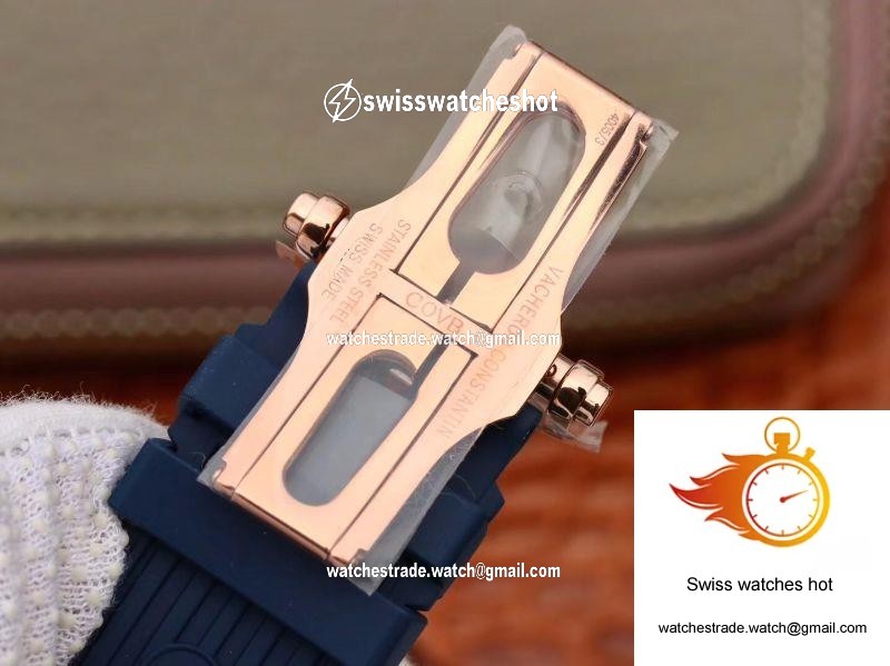 Vacheron Constantin Overseas 44mm TWA Factory 18K Rose Gold Blue Dial 9