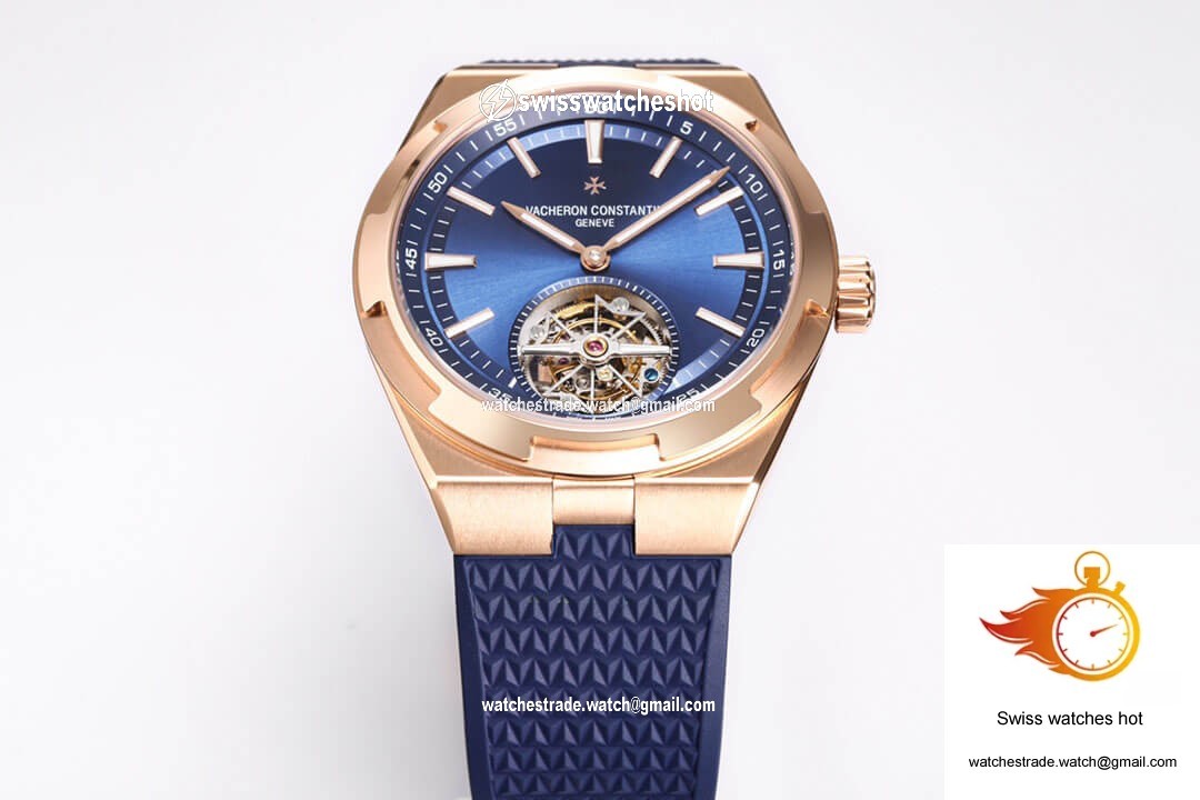 Vacheron Constantin Overseas Tourbillon 6000V/110R-B733 BBR Factory Blue Rubber Strap 9