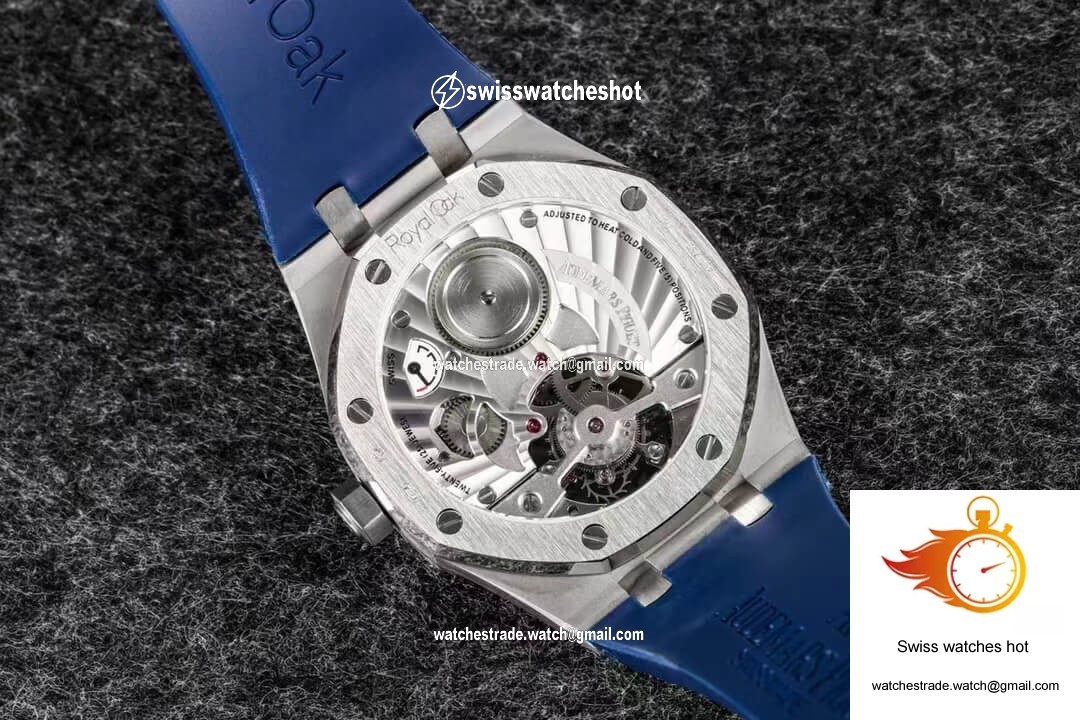 Audemars Piguet Royal Oak Tourbillon R8 Factory V3 Blue Rubber Strap 9