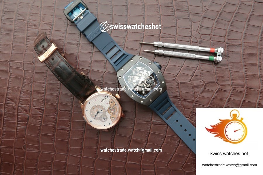 Richard Mille RM055 KV Factory Dark Blue Rubber Strap 9