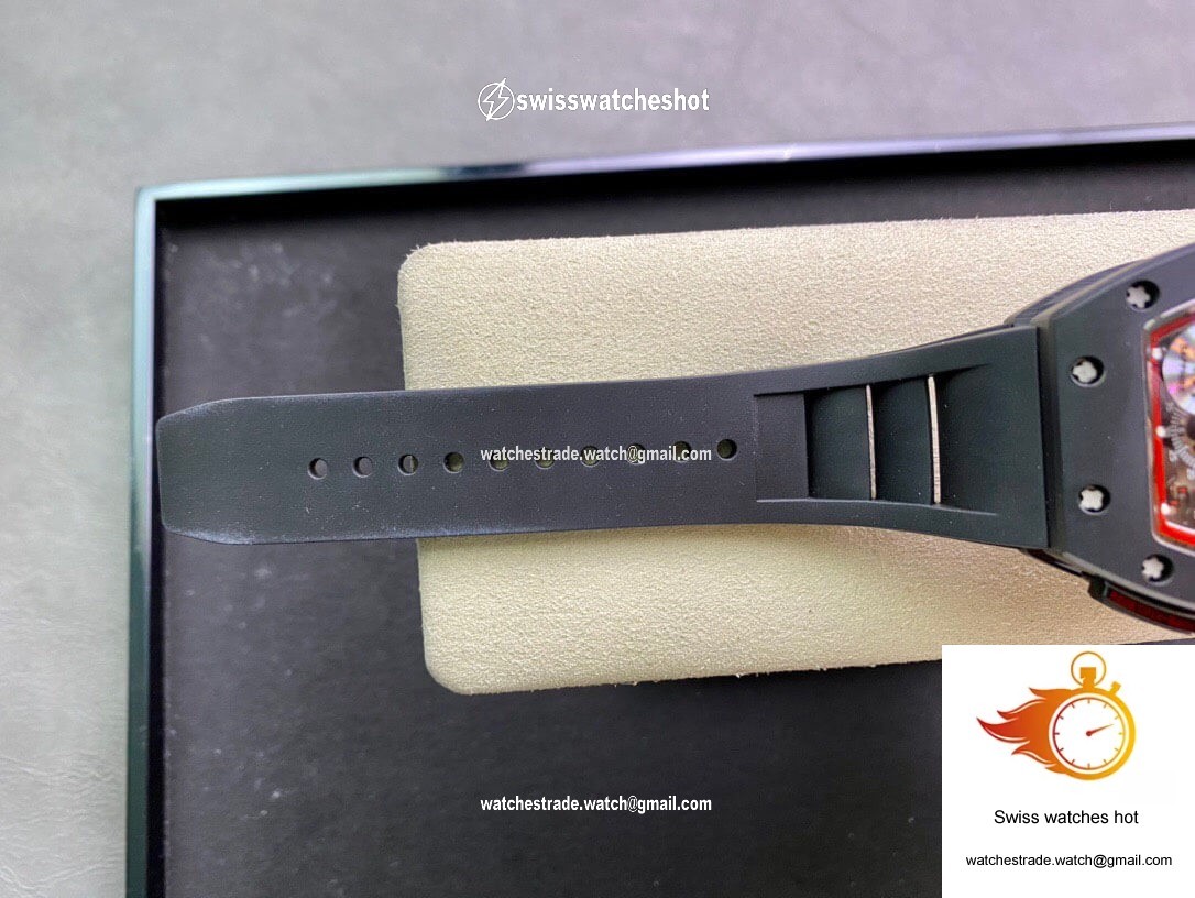 Richard Mille RM011 KV Factory Ceramic Black Rubber Strap 9