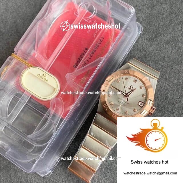 Omega Constellation 123.20.38.21.52.001 VS Factory Diamond-set Dial 9