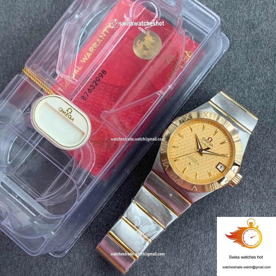Omega Constellation 123.20.38.21.08.002 VS Factory Champagne Dial 9