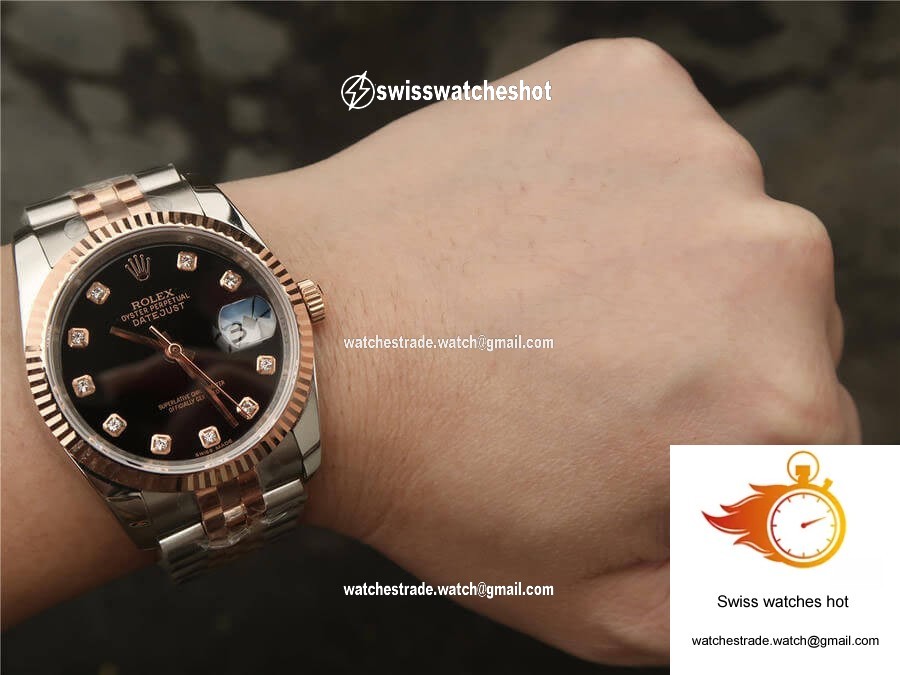 Rolex Datejust 116231 GM Factory Black Diamond Dial 9
