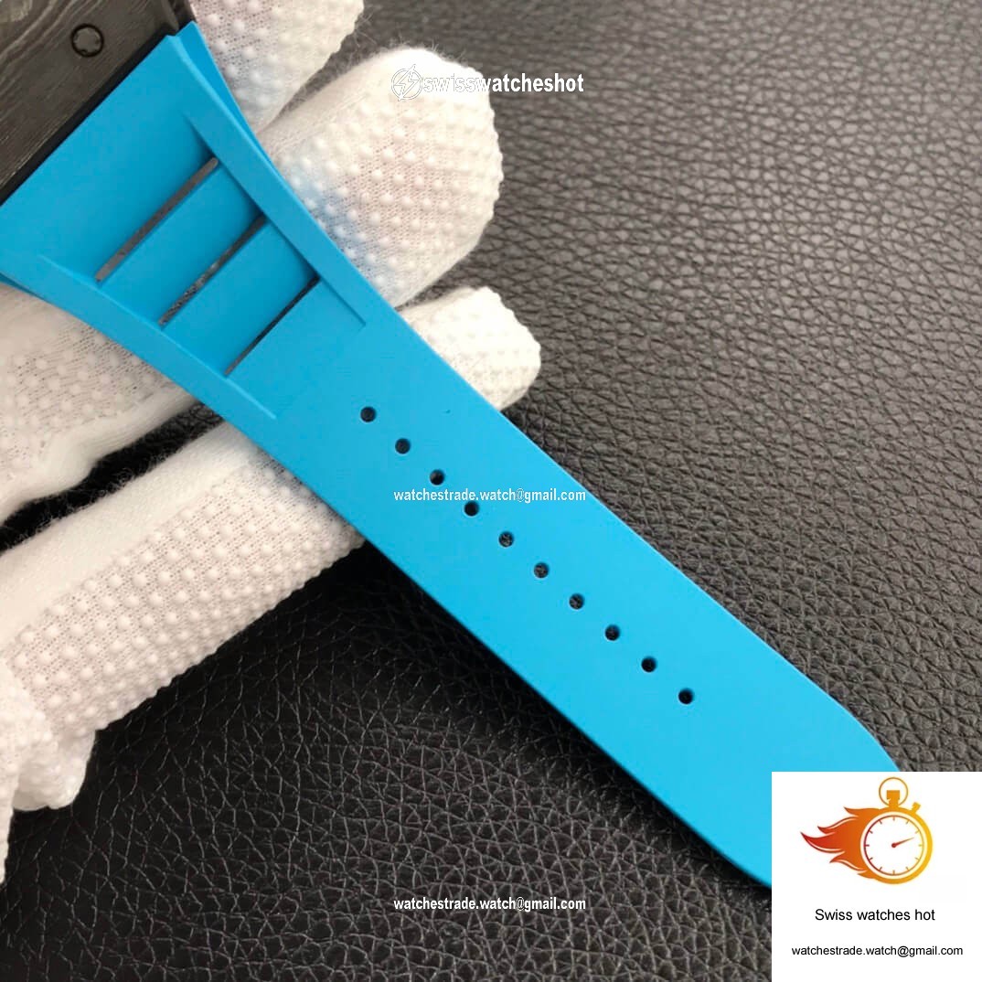 Richard Mille RM055 ZF Factory Blue Rubber Strap 9