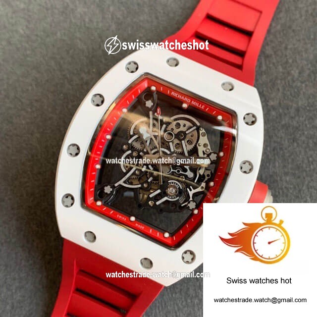 Richard Mille RM055 KV Factory V2 Red Rubber Strap 9