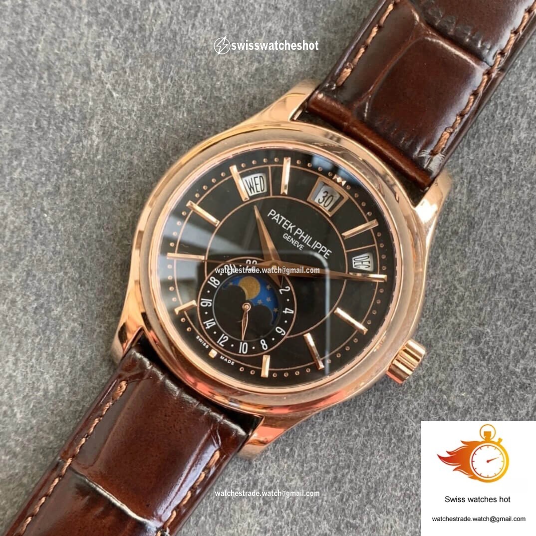 Patek Philippe Complications 5205R-010 GR Factory Rose Gold Black Dial 9