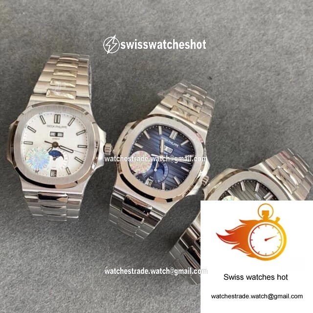 Patek Philippe Nautilus 5726/1A-010 Moonphase GR Factory Stainless Steel Strap 9