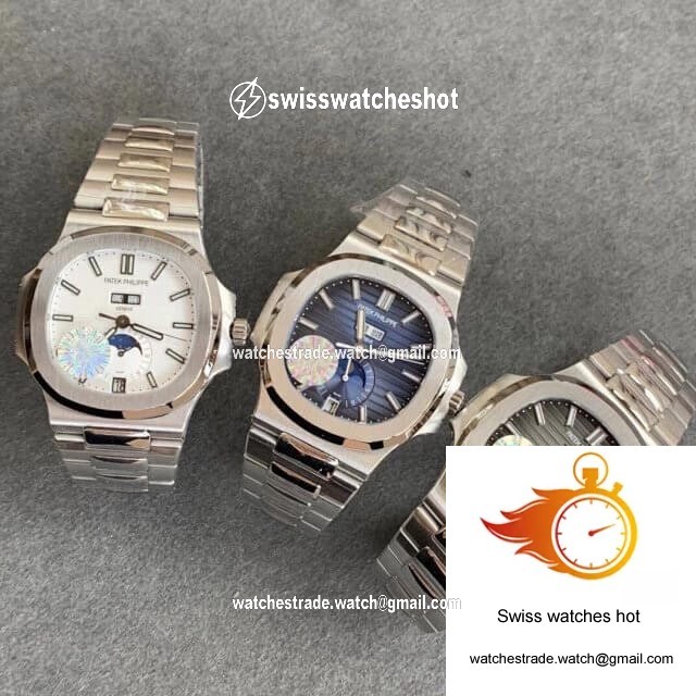 Patek Philippe Nautilus 5726/1A-001 Moonphase GR Factory Stainless Steel Strap 9