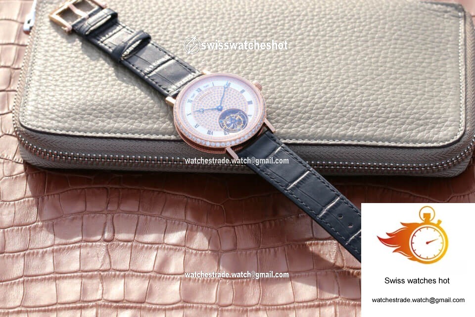 Breguet Classique Ultra-Thin Tourbillon Rose Gold Diamond Dial 9