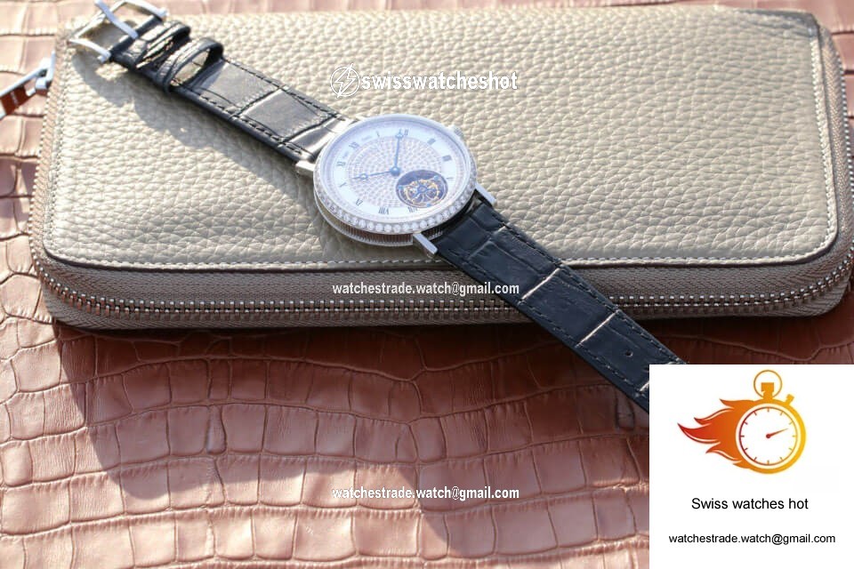 Breguet Classique Ultra-Thin Tourbillon Stainless Steel Diamond Dial 9