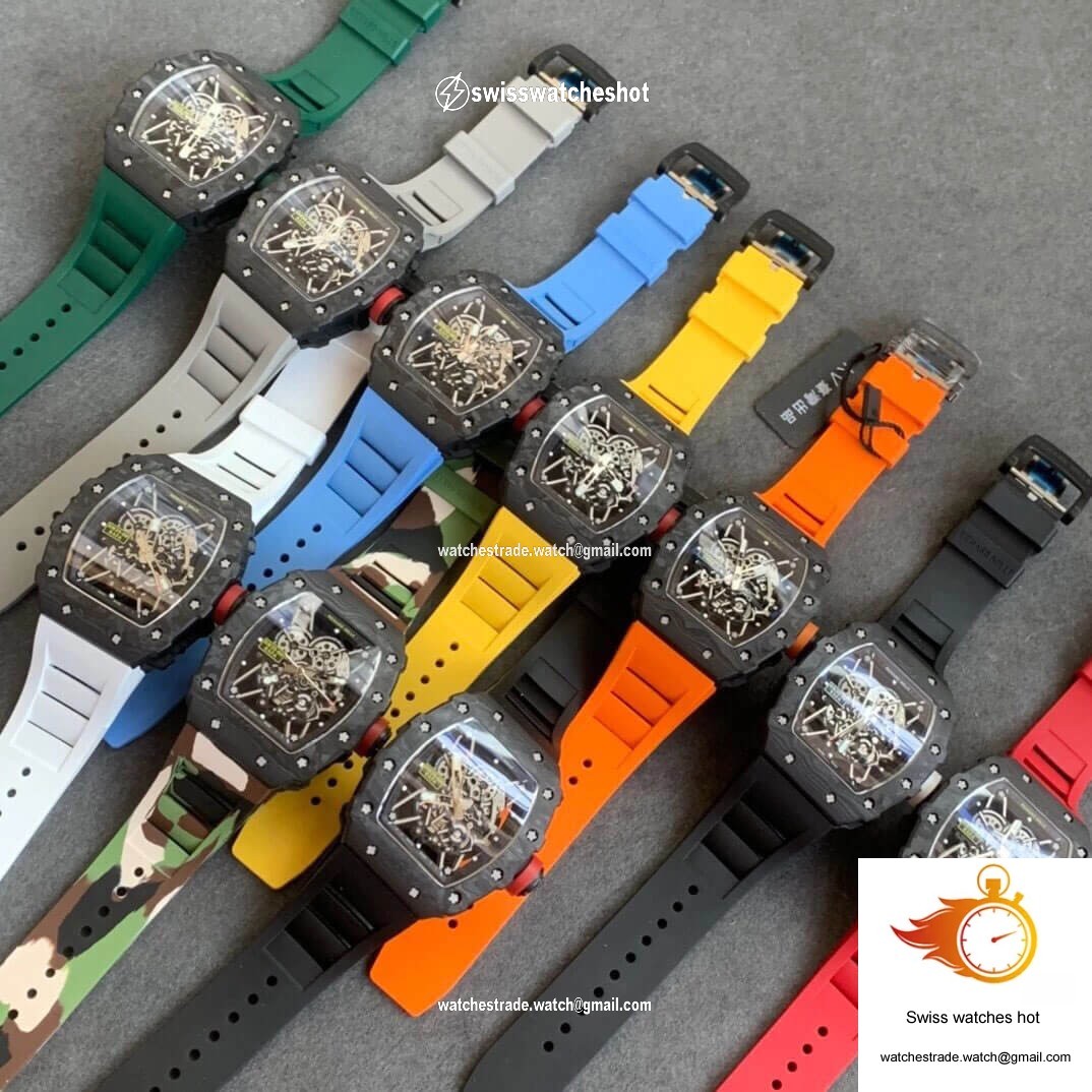 Richard Mille RM035-02 KV Factory V3 Carbon Fiber Green Strap 9