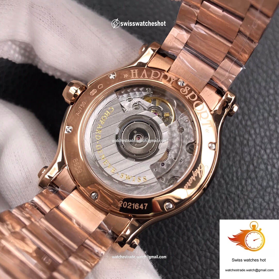Chopard Happy Diamonds 274808-5004 YF Factory Rose Gold Silver Dial 9