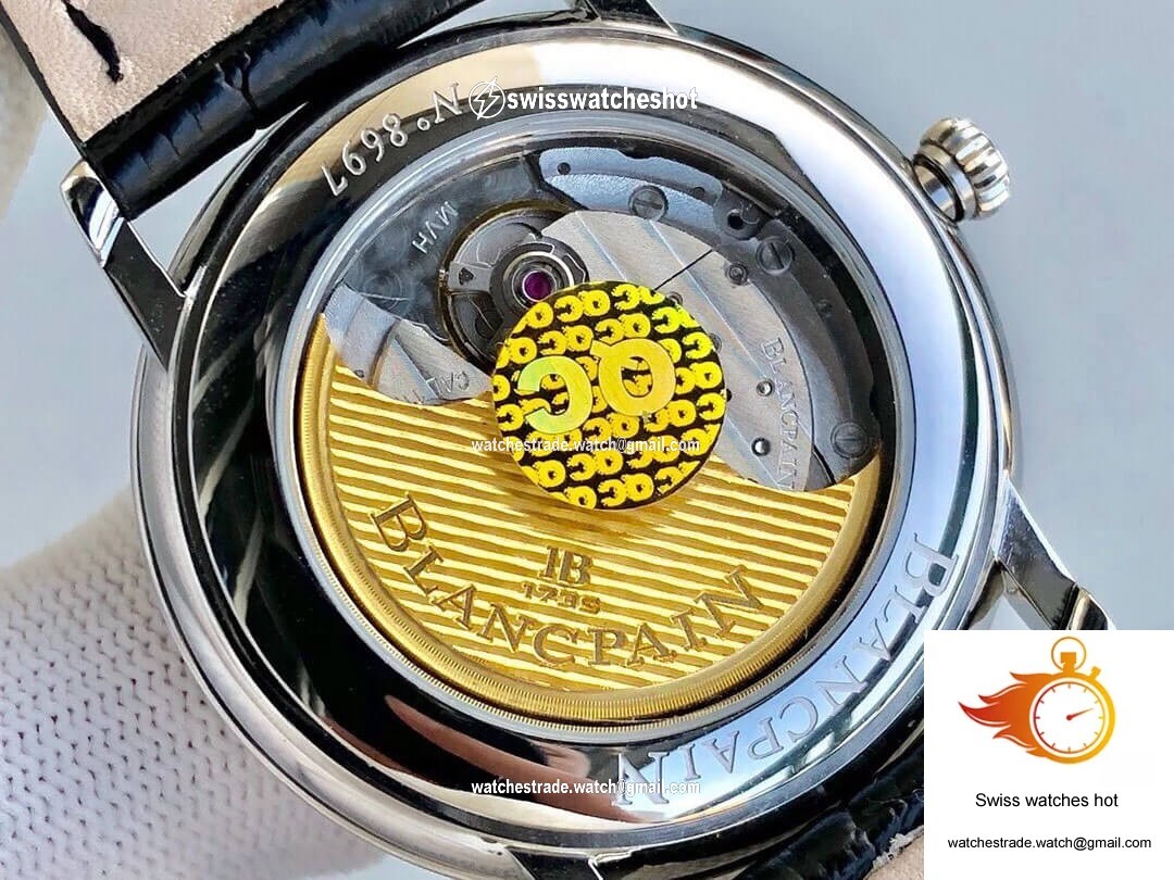 Blancpain Villeret 6551-1127-55B ZF Factory Blue Dial 9