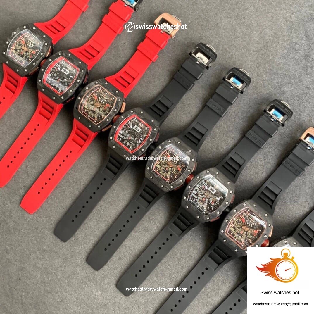 Richard Mille RM011 KV Factory Carbon Fiber Skeleton Dial 9