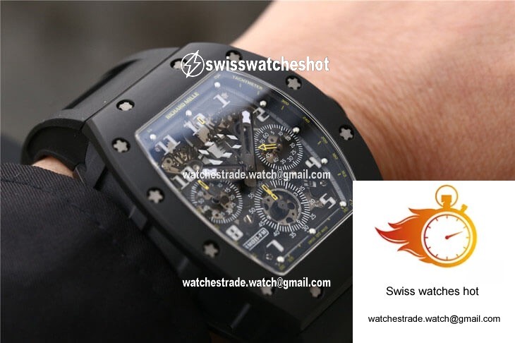 Richard Mille RM-011 KV Factory Carbon Fiber Black Strap 9