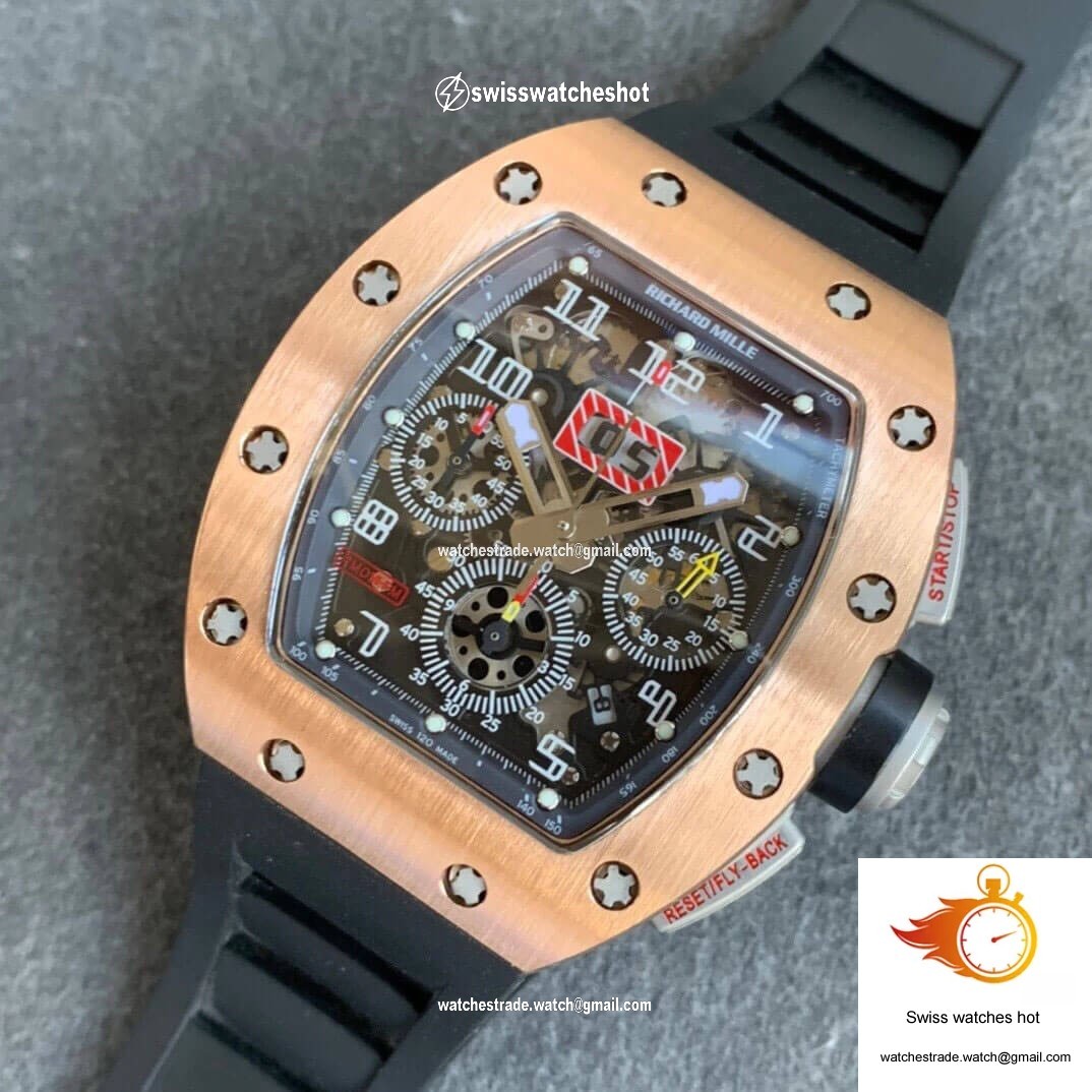 Richard Mille RM11 KV Factory Rose Gold Skeleton Dial 9