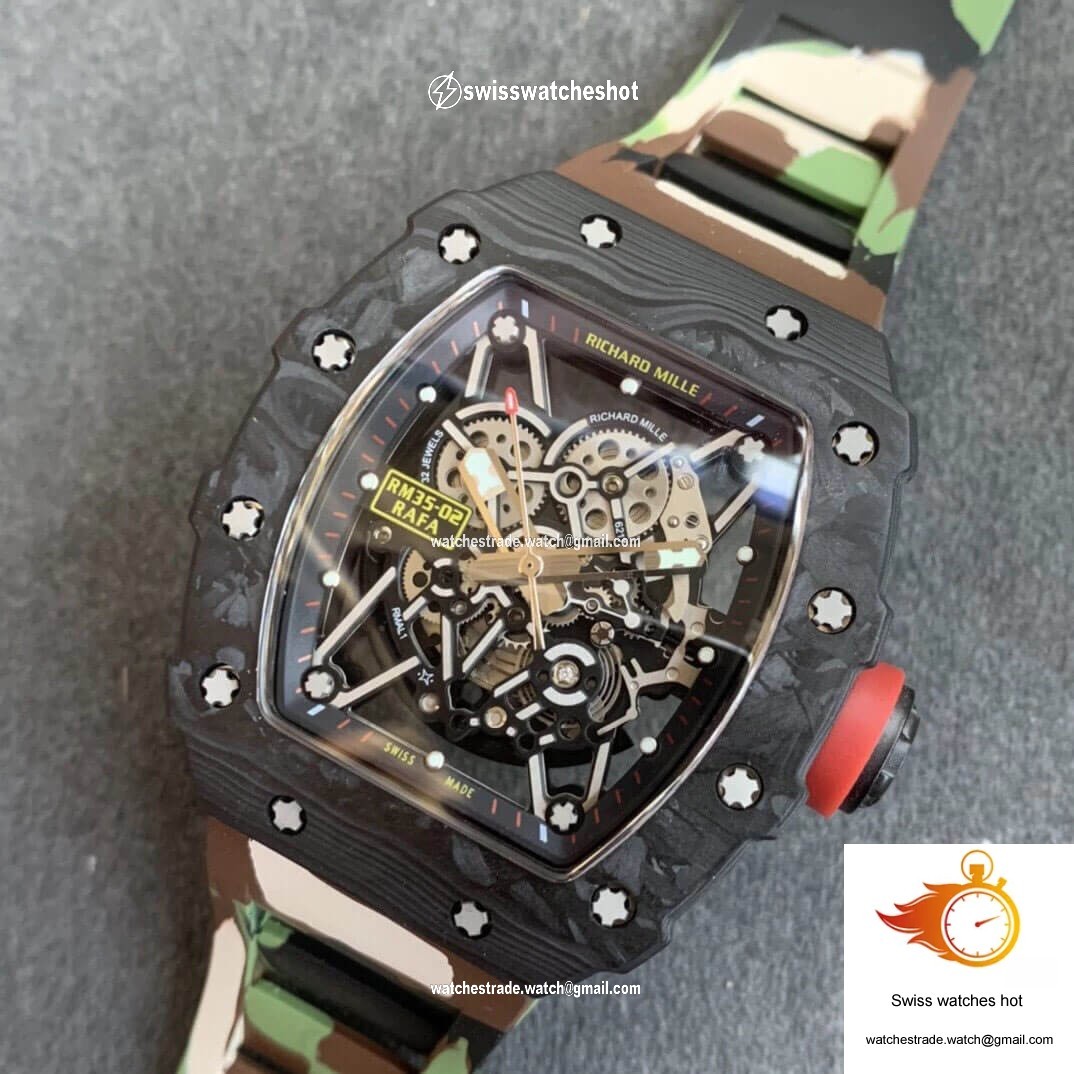 Richard Mille RM35-02 KV Factory V3 Carbon Fiber Camouflage Strap 9