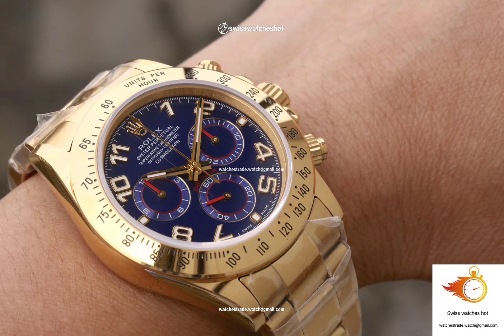 Rolex Daytona Cosmograph 116528 JH Factory Full Gold Blue Dial 9