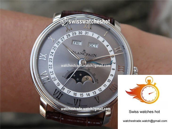 Blancpain Villeret 6654-1113-55B OM Factory V2 Grey Dial 9
