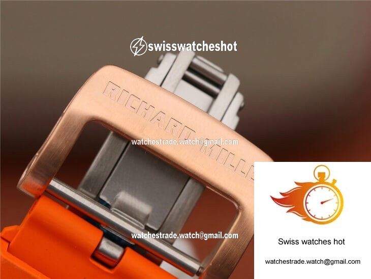 Richard Mille RM035 Americas KV Factory Rose Gold Orange Strap 9