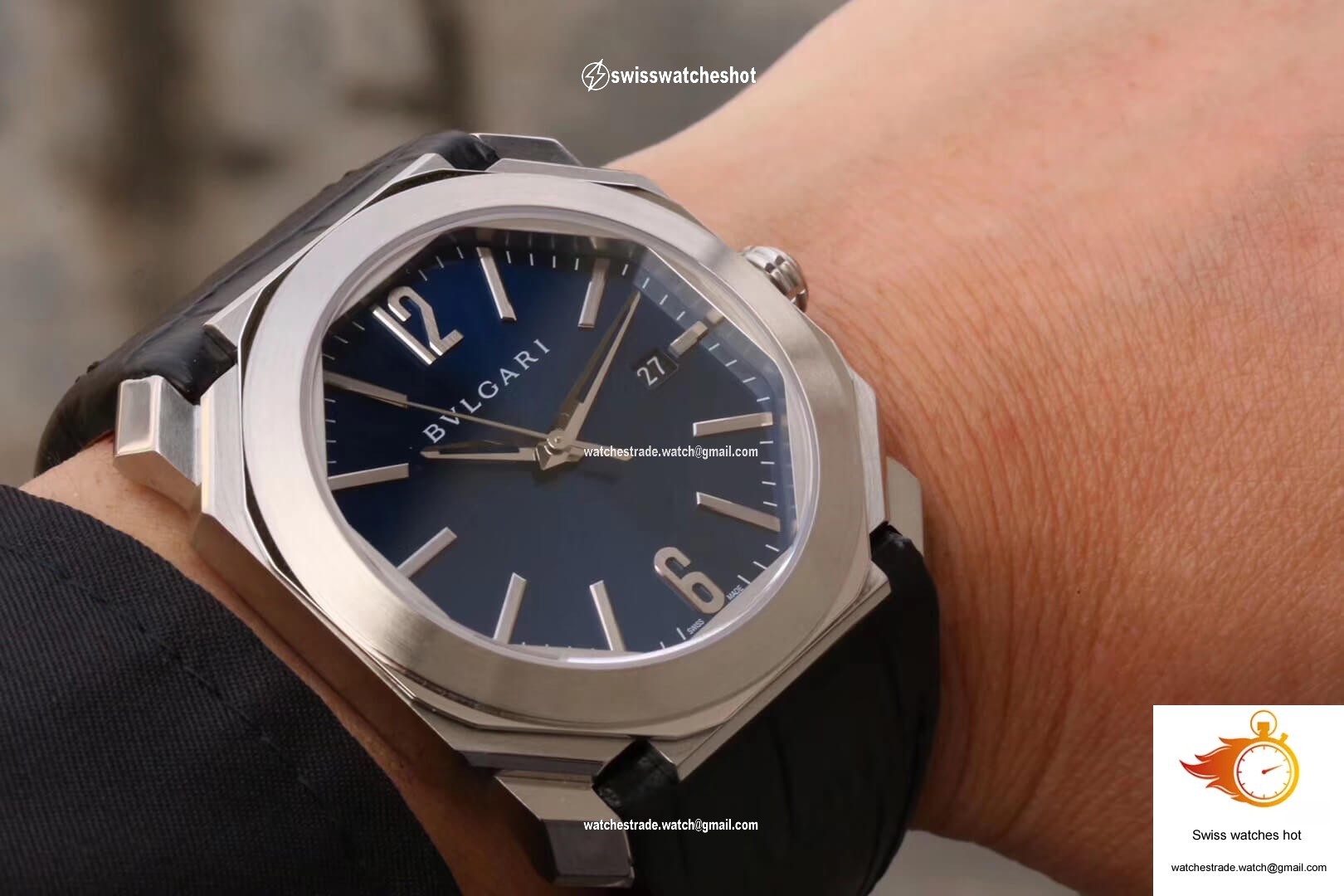 Bvlgari Octo 102429 BGO38C3SLD Dark Blue Dial 9