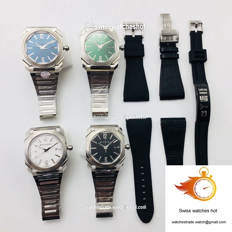 Bvlgari Octo 102105 BGO38C3SSD BV Factory Blue Dial 9