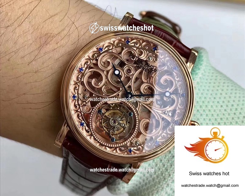 Patek Philippe Tourbillon Rose Gold Skeleton Dial 9